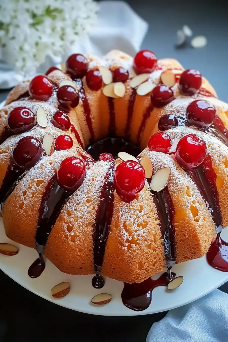 Cherry Almond Bundt Cake recipes Perfect Cherry Almond Bundt Cake: Moist, Fruity, and Irresistible
