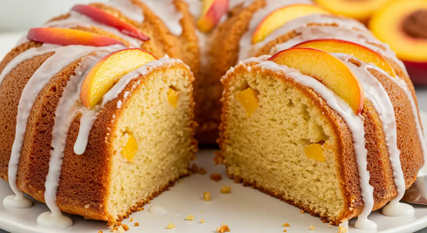 Southern Sunshine: Peach Buttermilk Pound Cake Delight