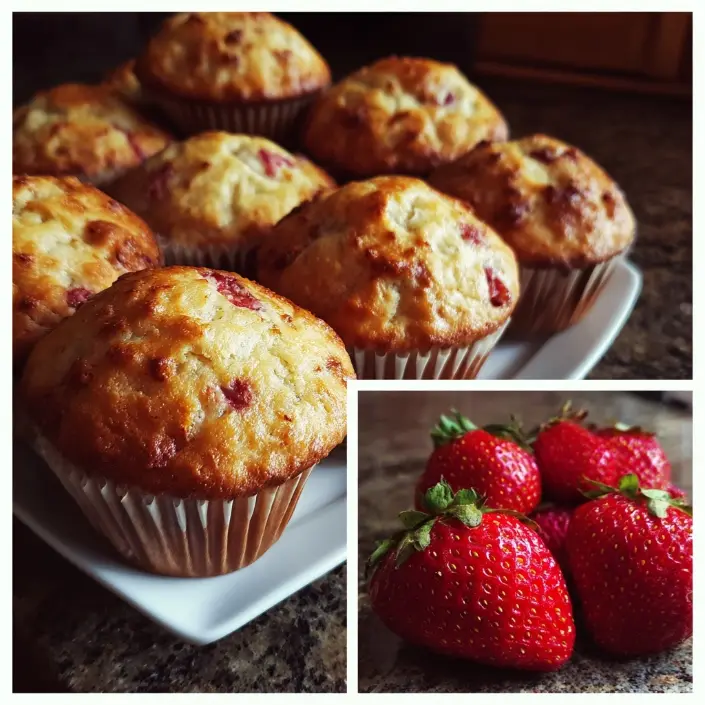 Homemade Strawberry Muffins 3 Homemade Strawberry Muffins Recipe
