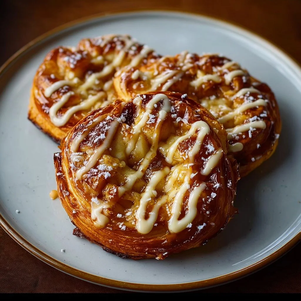 Espresso Apple Cream Cheese Danish with rich filling and flaky pastry