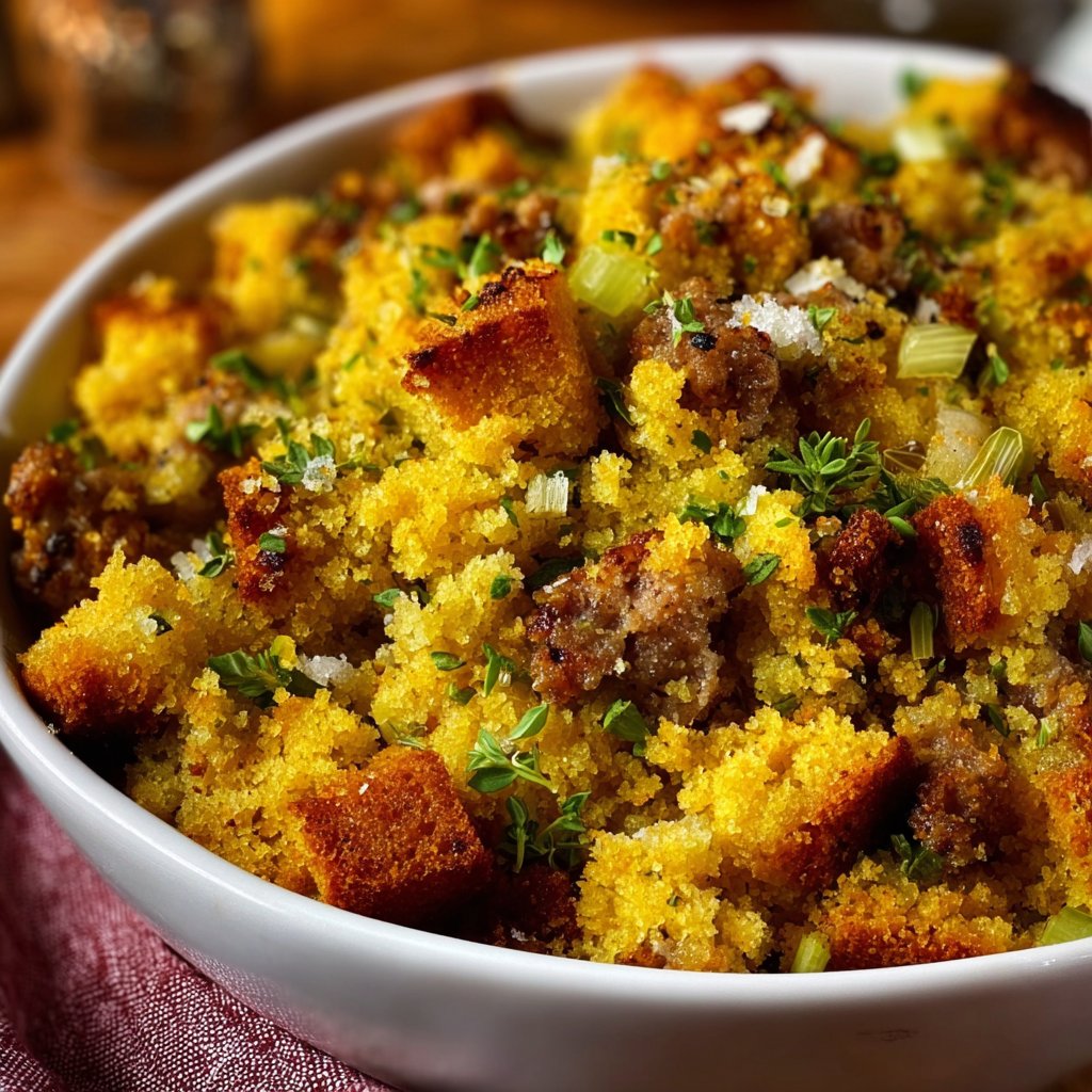 Sausage Southern Cornbread Stuffing