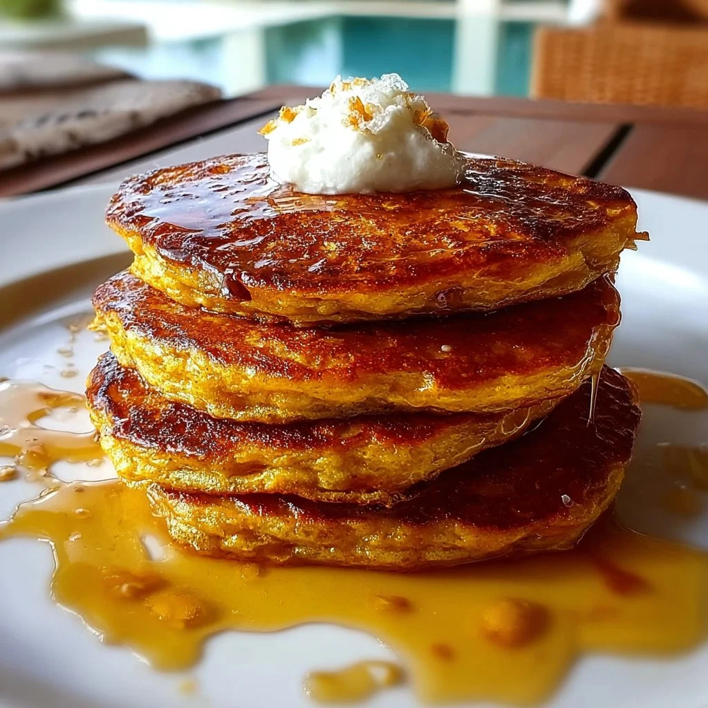 Pumpkin Greek Yogurt Pancakes