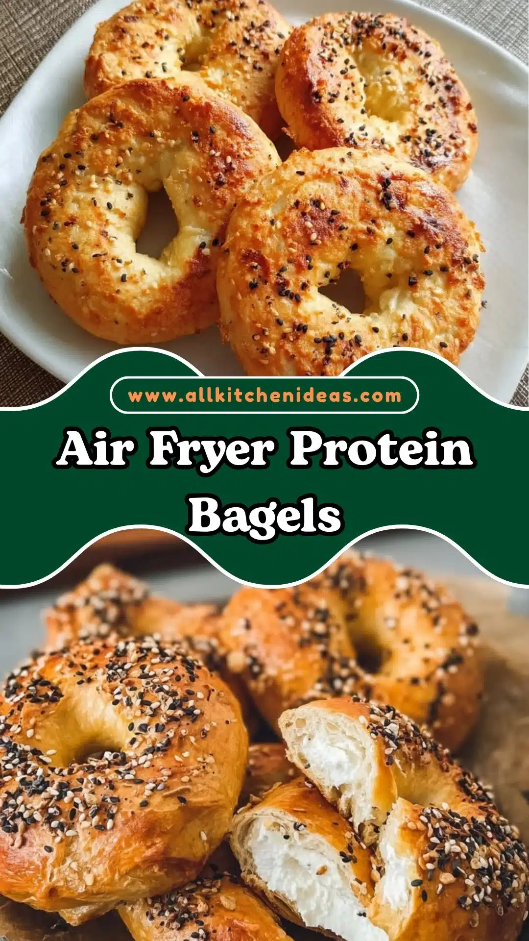 Air Fryer Protein Bagels