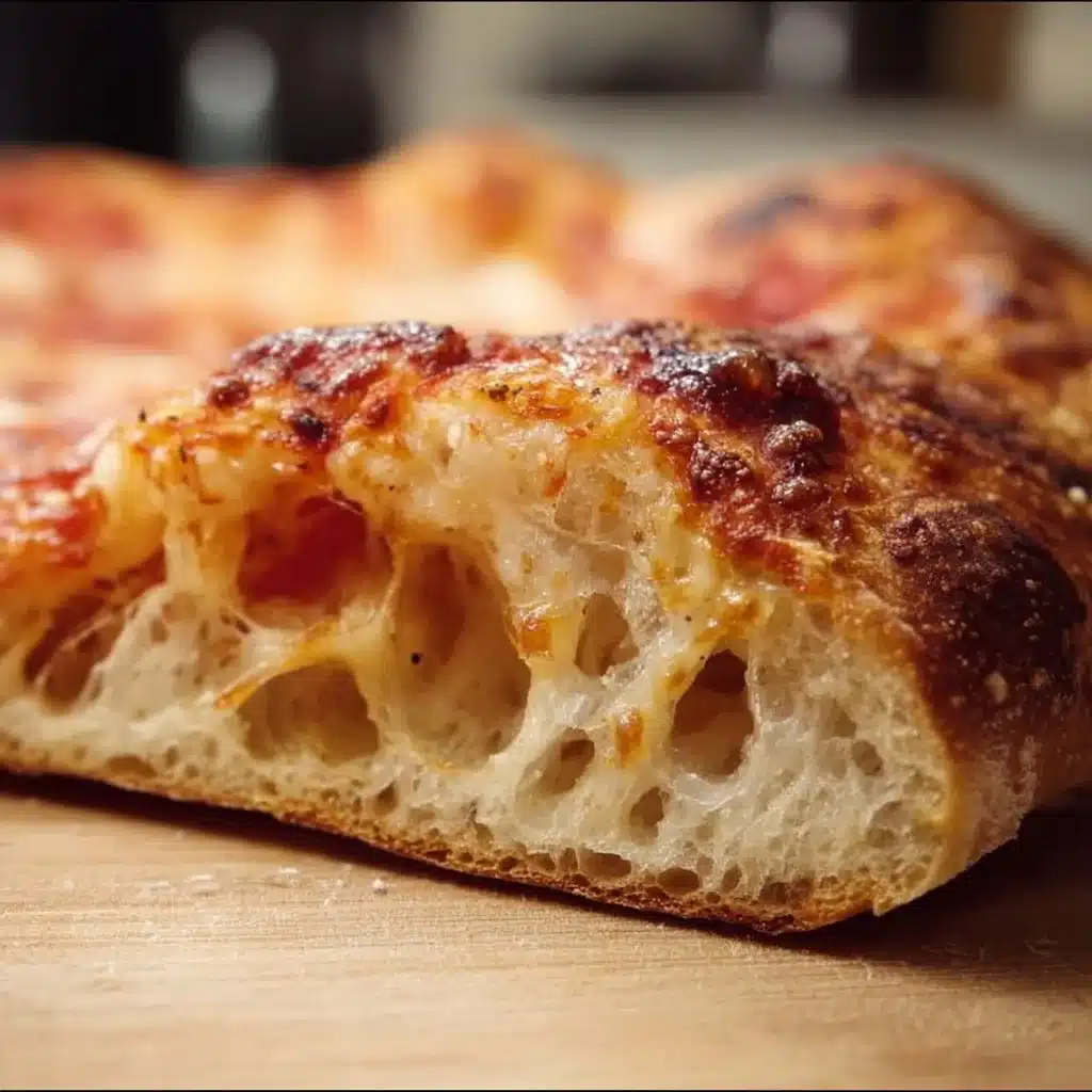 artisan pizza dough for crispy, chewy, bubbly crust