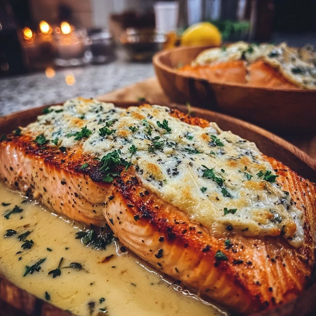 Baked Boursin Salmon