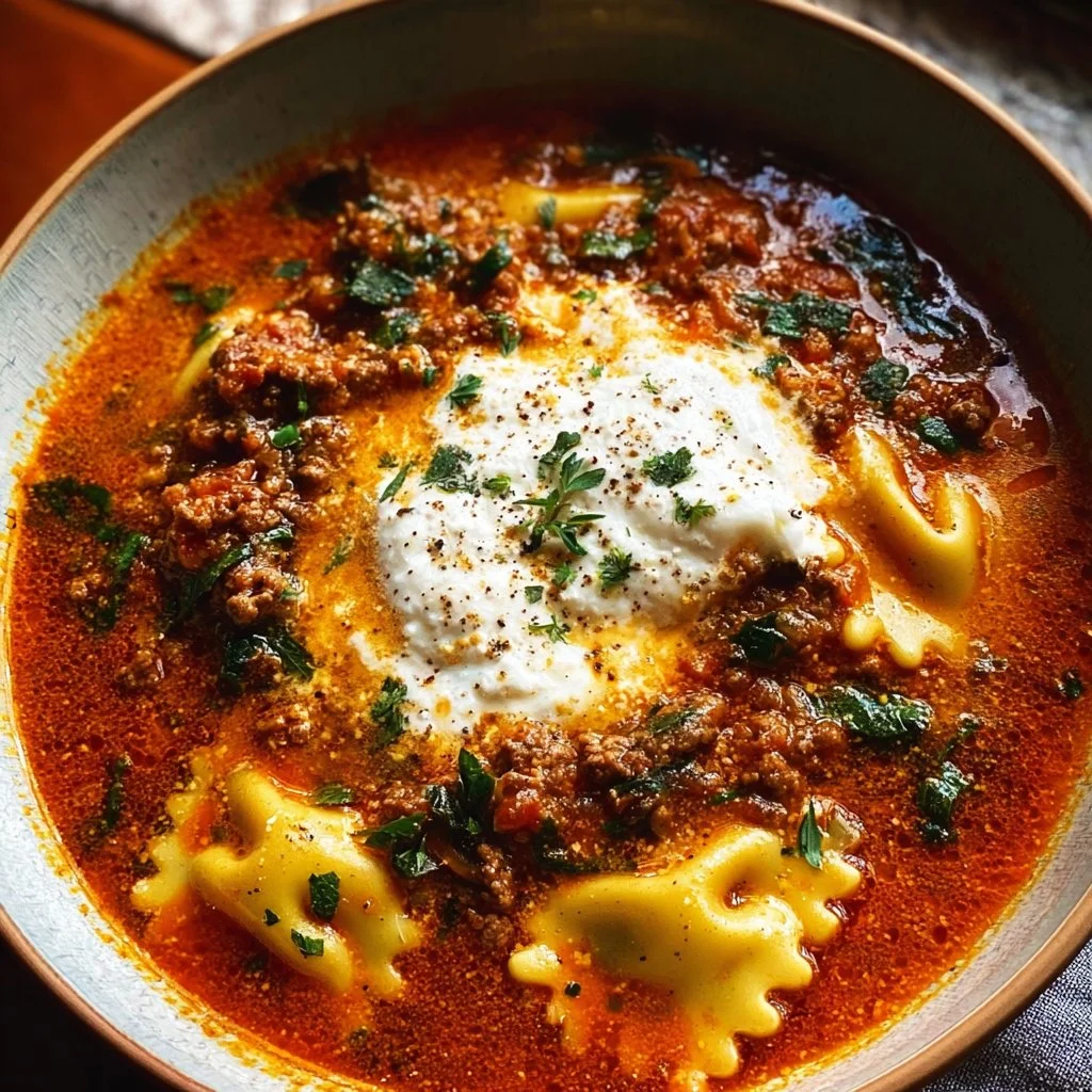 BEST EVER One-Pot Lasagna Soup Recipe!