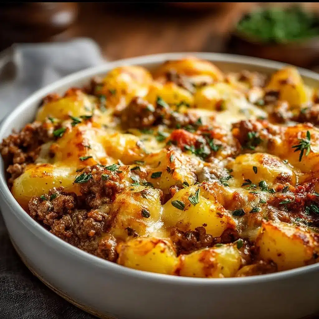Cheesy Ground Beef & Potato Casserole