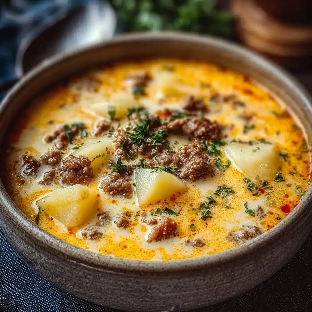 Cheesy Hamburger Potato Soup