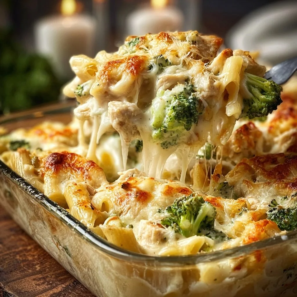 Chicken and Broccoli Alfredo Bake