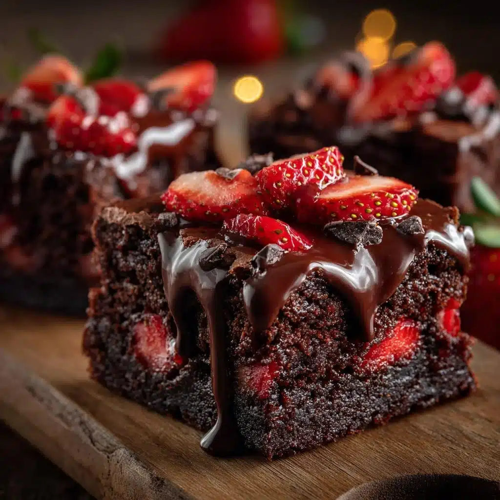 Chocolate Covered Strawberry Brownies 2 Chocolate Covered Strawberry Brownies