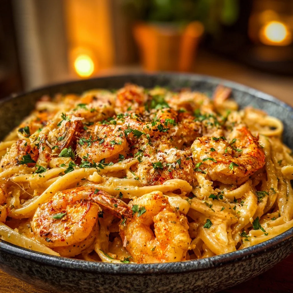 Creamy Cajun Shrimp Pasta