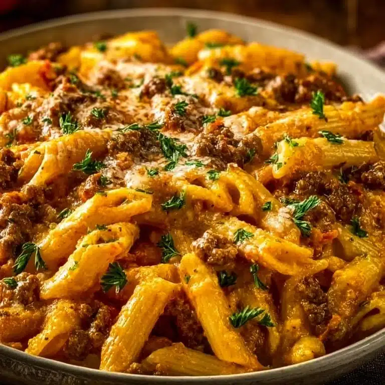 Creamy High Protein Beef Pasta
