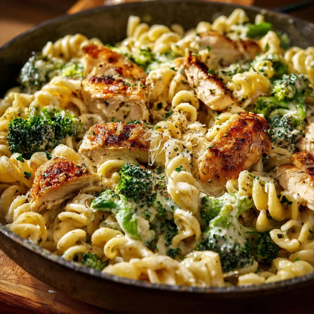 Creamy Rotisserie Chicken Broccoli Pasta 2 Creamy Rotisserie Chicken Broccoli Pasta