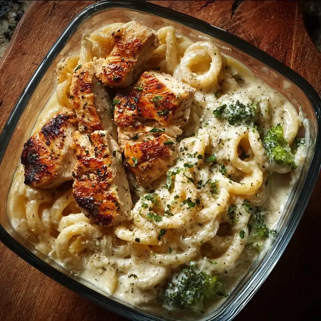 Delicious Chicken Alfredo High-Protein Meal Prep in 4 Steps