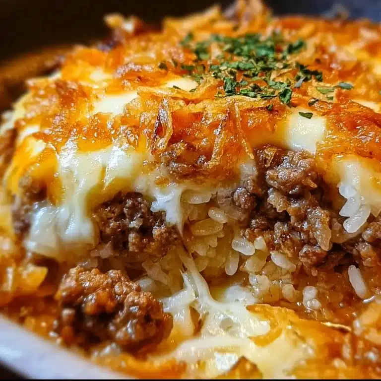 French Onion Ground Beef and Rice Casserole 2 French Onion Ground Beef and Rice Casserole