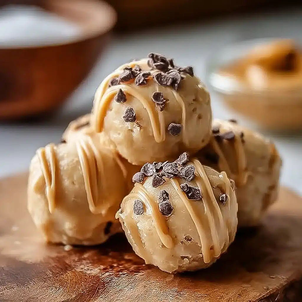 Frozen Greek Yogurt Peanut Butter Bites in a bowl with fresh fruit