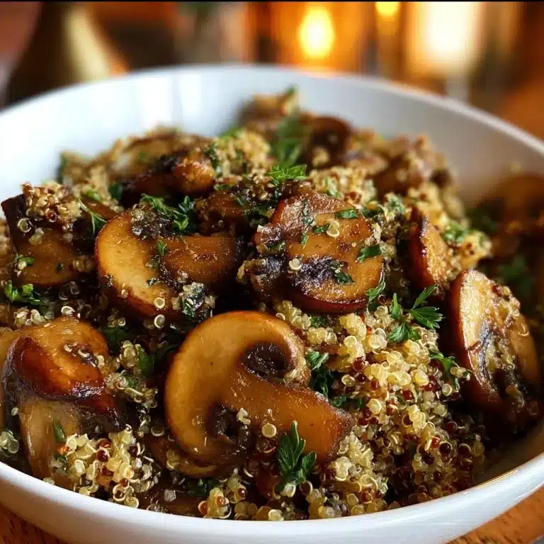 Garlicky Mushroom Quinoa