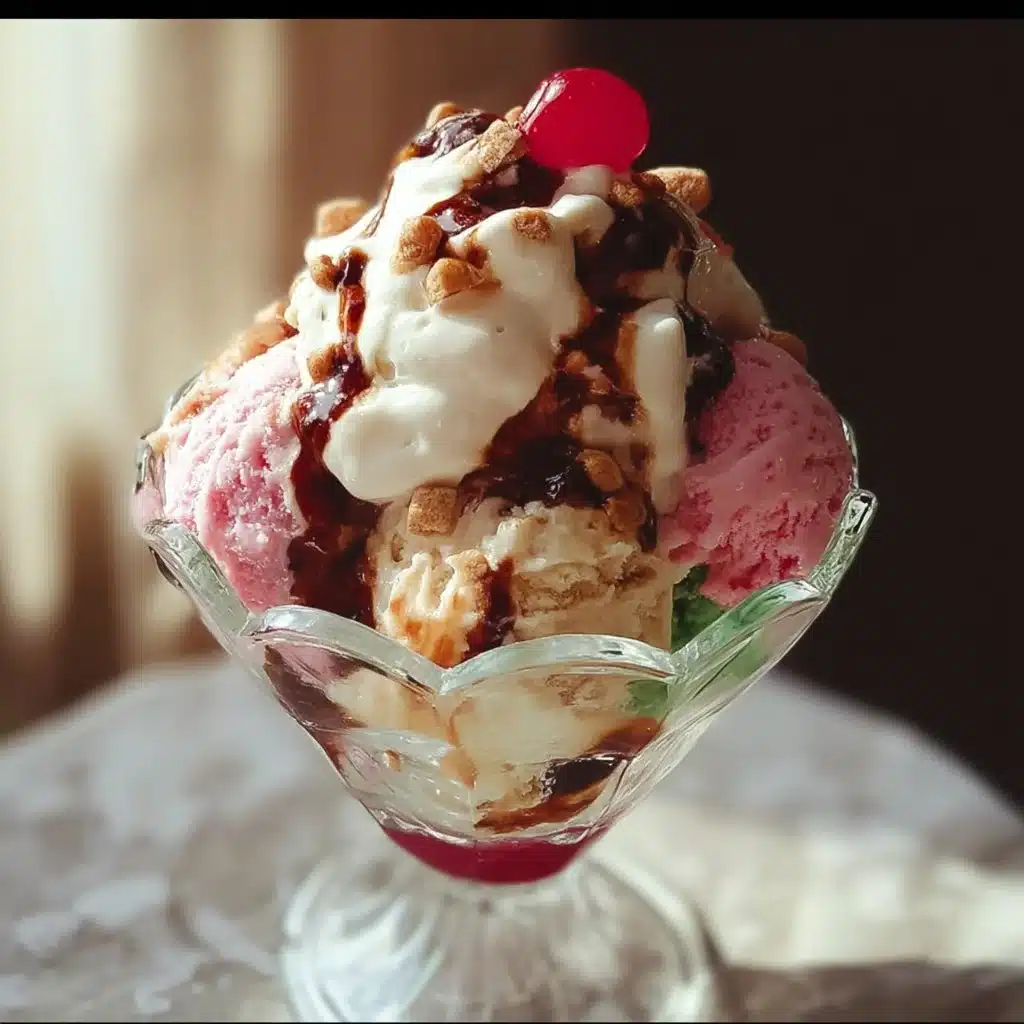 Delicious ice cream sundae inspired by Gilmore Girls with toppings