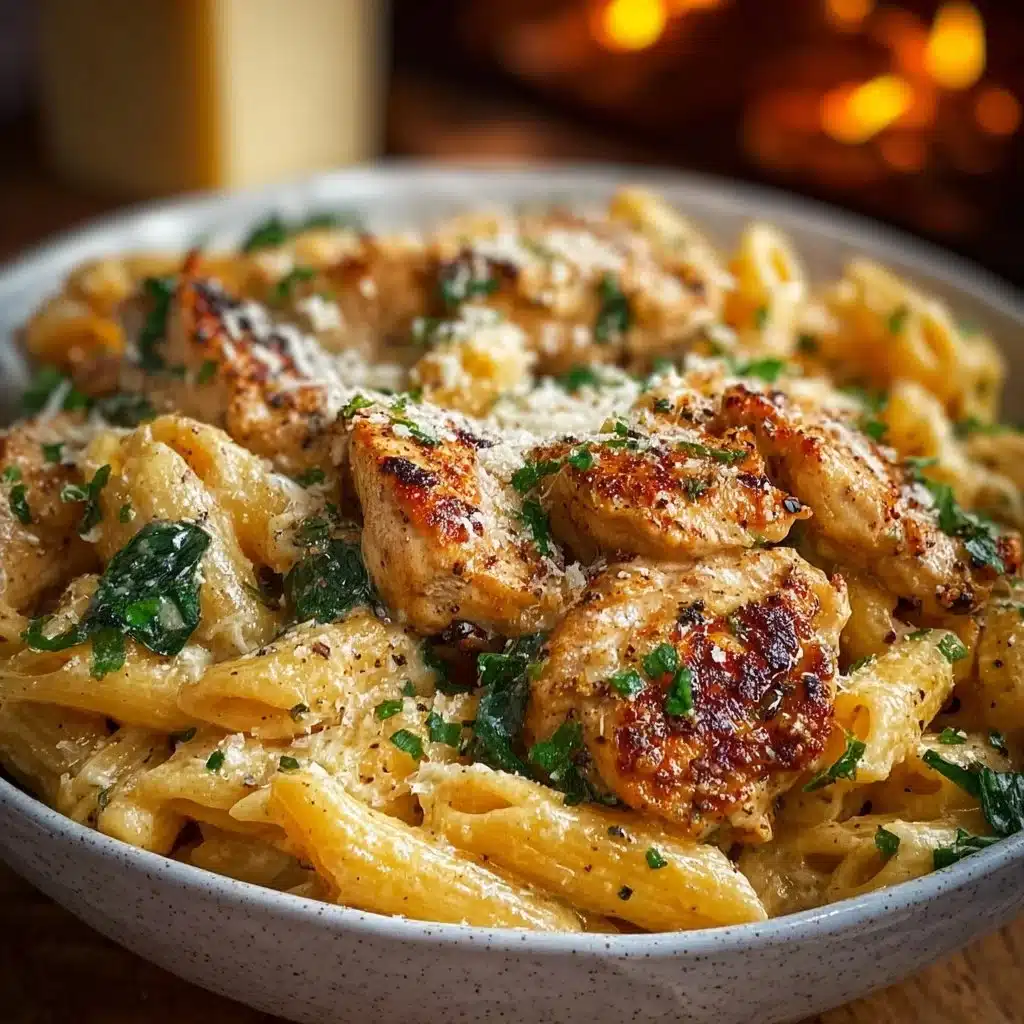 Healthy Garlic Parmesan Chicken Pasta