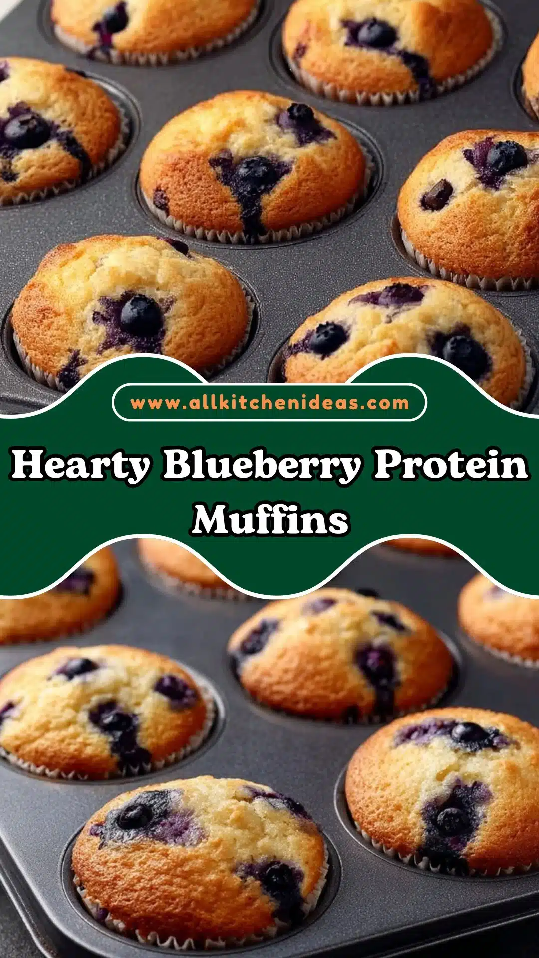 Hearty Blueberry Protein Muffins