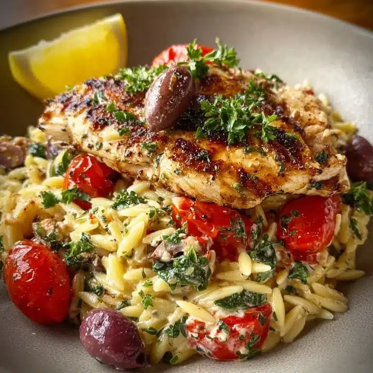 High Protein Mediterranean Chicken Orzo 2 High Protein Mediterranean Chicken Orzo