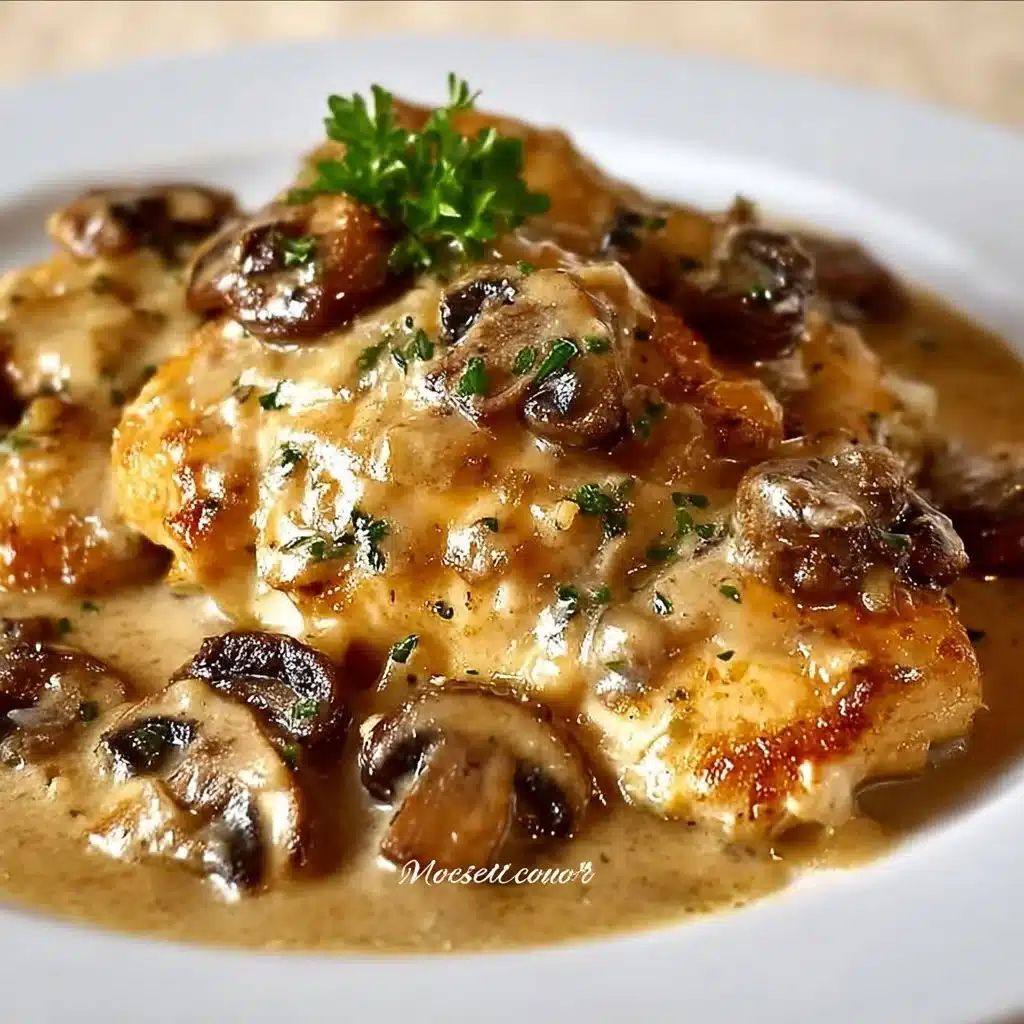 Creamy Mushroom Asiago Chicken recipe ready in 30 minutes