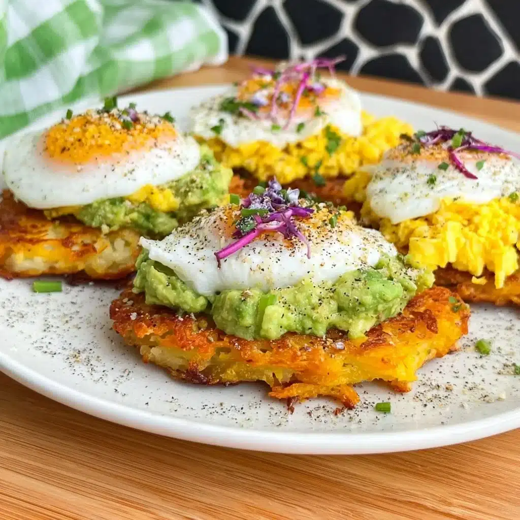 Loaded Hash Browns 3 Loaded hash browns with cheese and bacon, a delicious breakfast dish