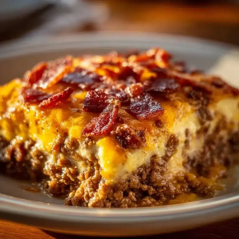 Low-Carb Bacon Cheeseburger Casserole