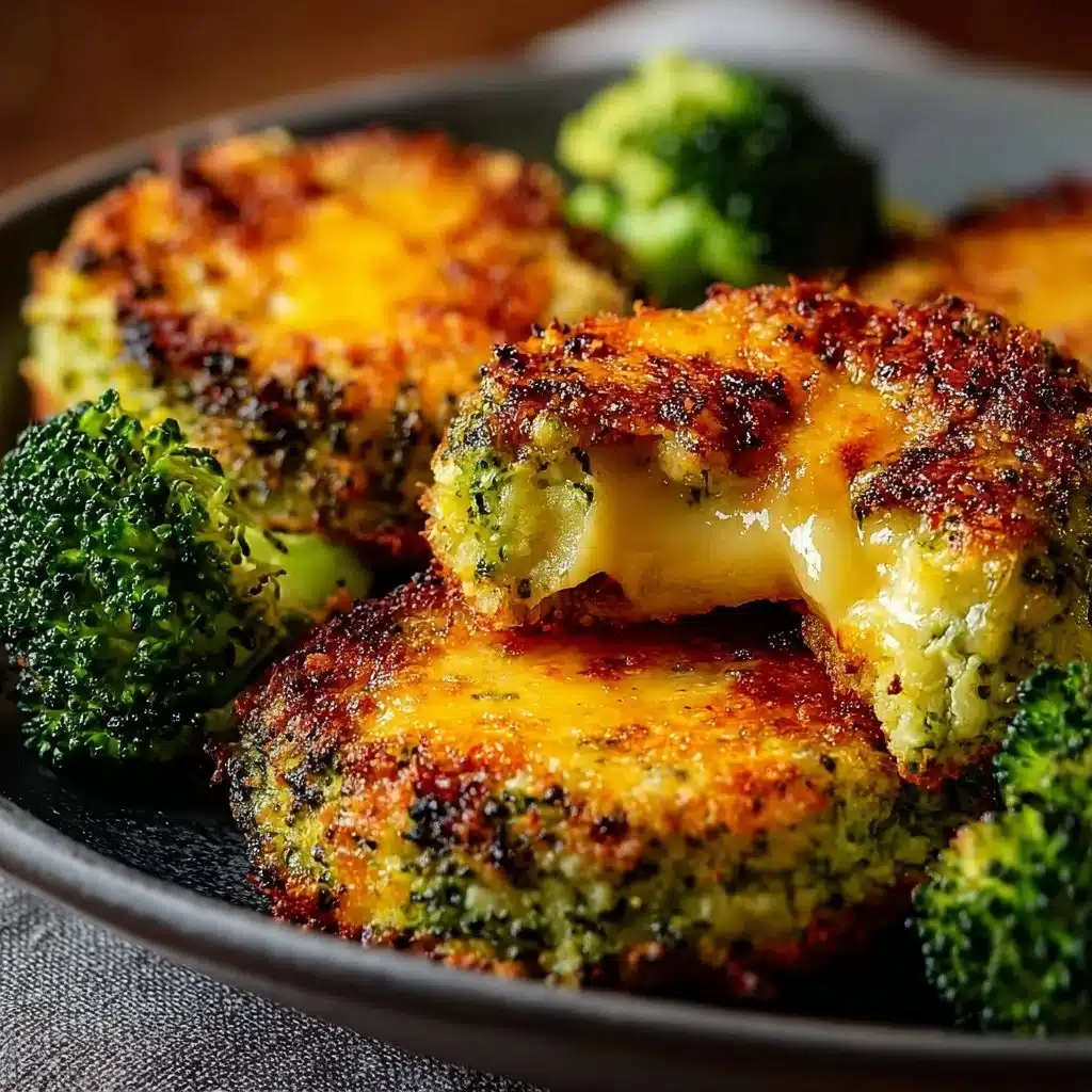 Low Carb Broccoli Cheese Rounds 3 Plate of low carb broccoli cheese rounds served as a healthy snack