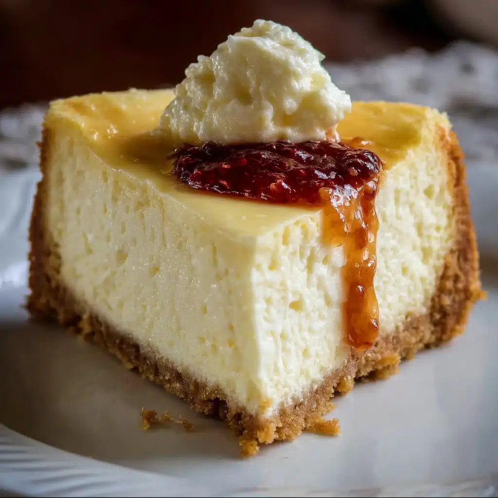 Delicious New York style cheesecake topped with fresh berries.