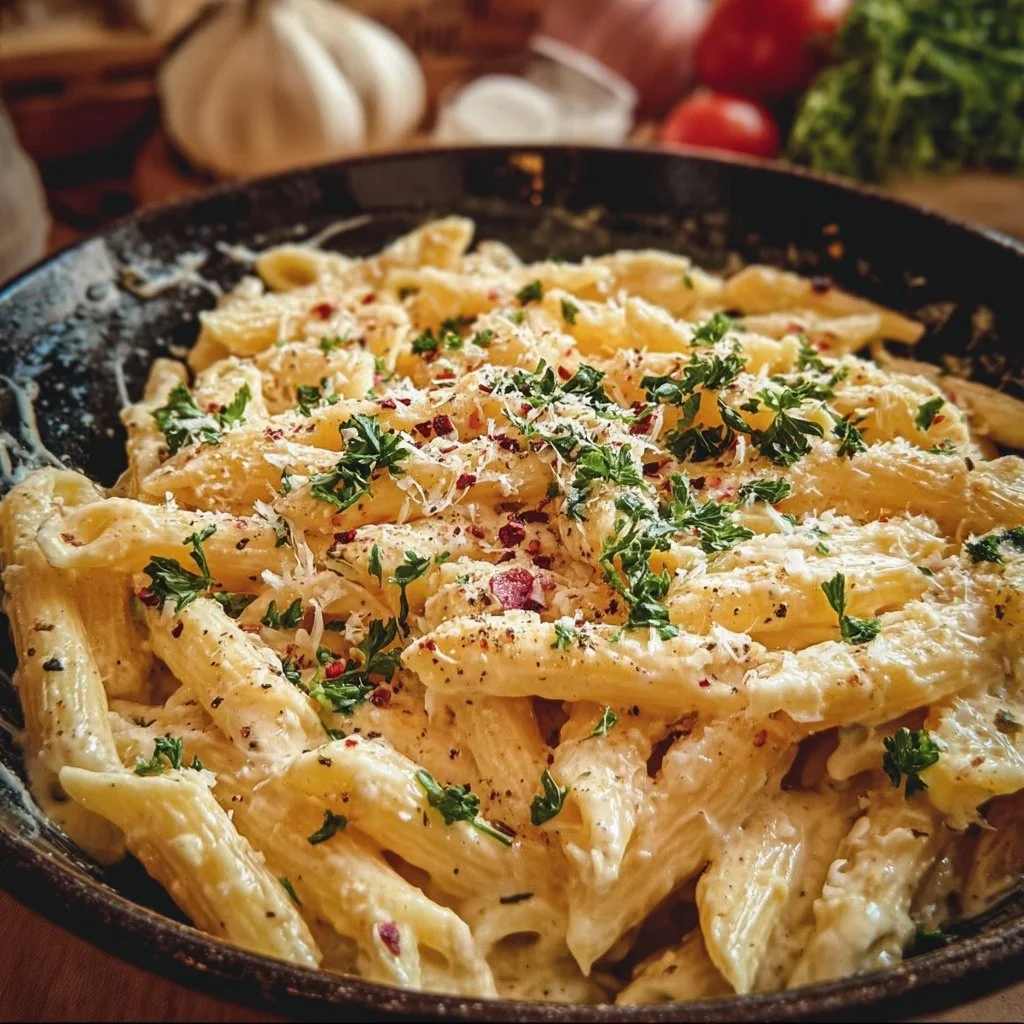 One Pot Creamy Garlic Pasta