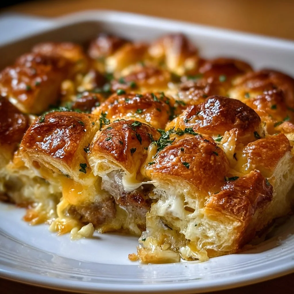 Overnight Croissant Breakfast Casserole