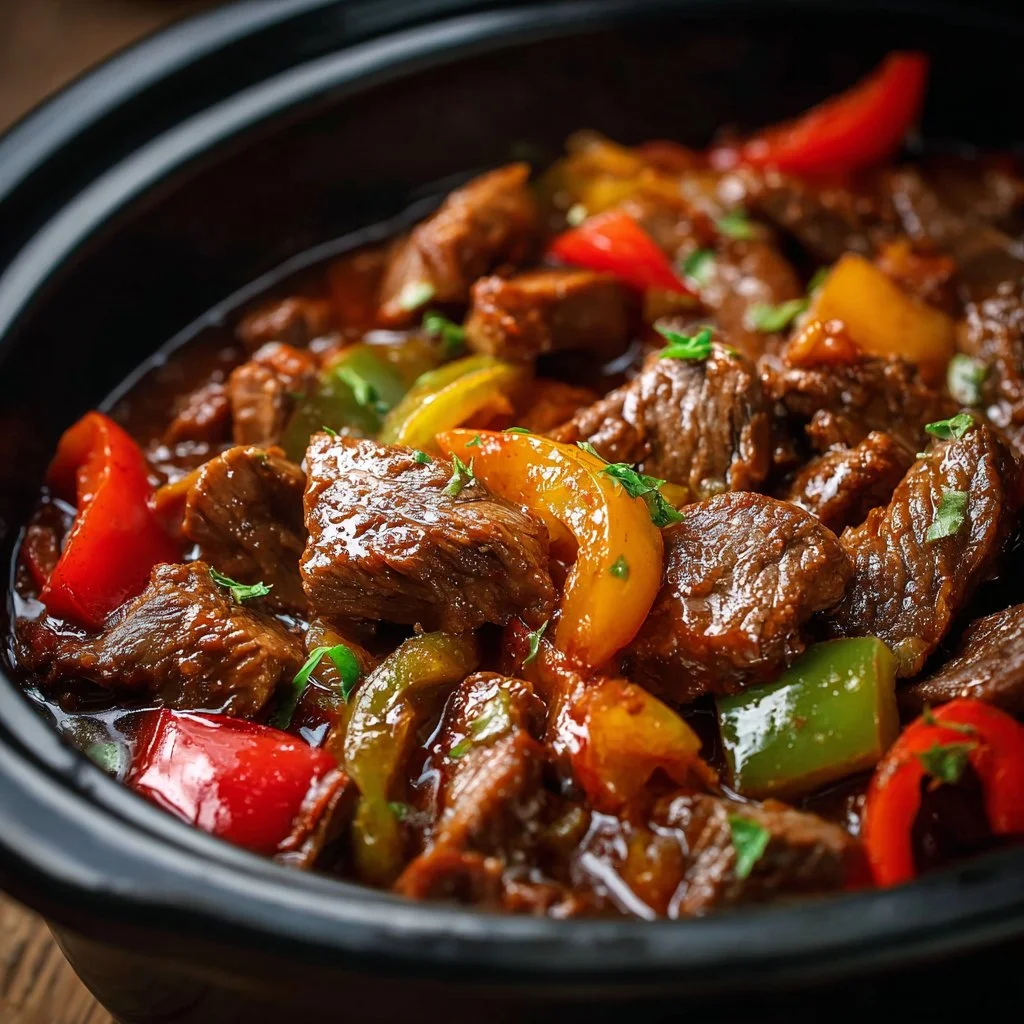 Pepper Steak in a Crock Pot