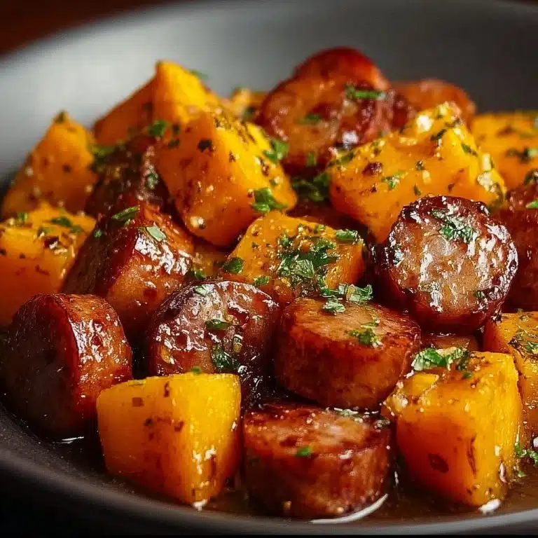 Sausage and Sweet Potatoes with Honey Garlic Sauce in 30 Minutes 2 Sausage and Sweet Potatoes with Honey Garlic Sauce in 30 Minutes