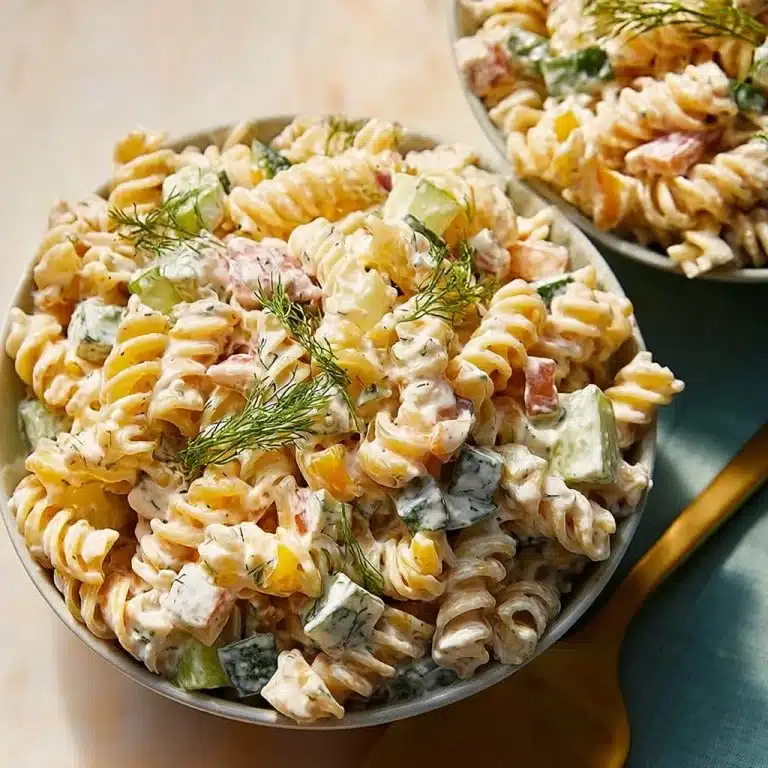 Simple Dill Pickle Pasta Salad - theamazingfood