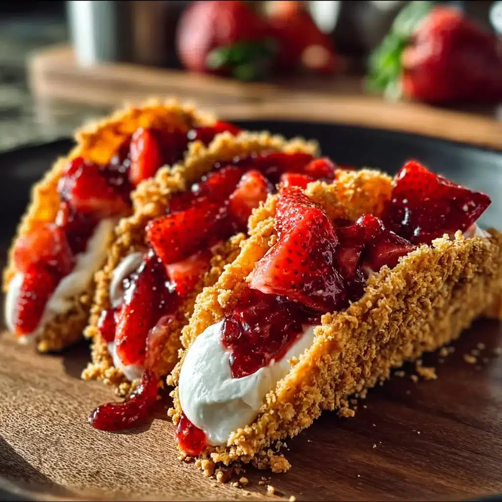 Strawberry Crunch Cheesecake Tacos