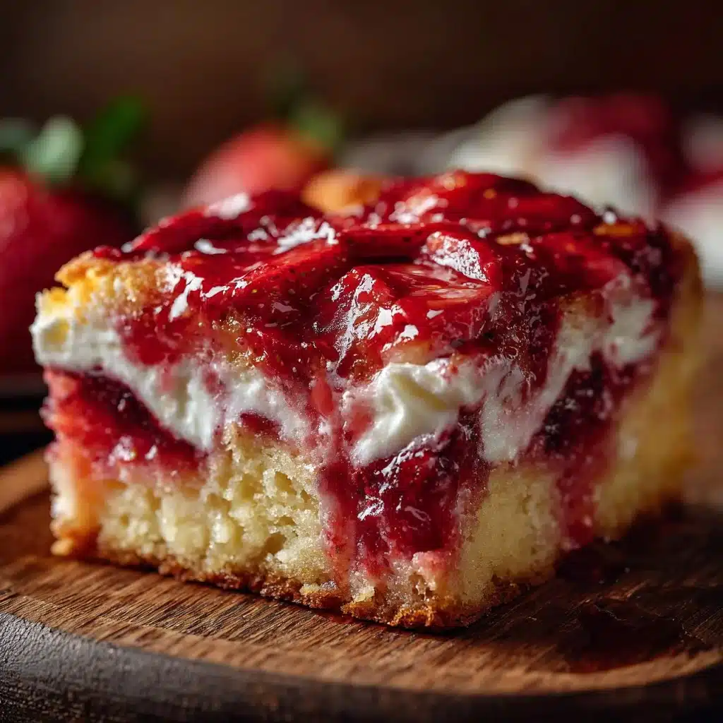 Strawberry Earthquake Cake