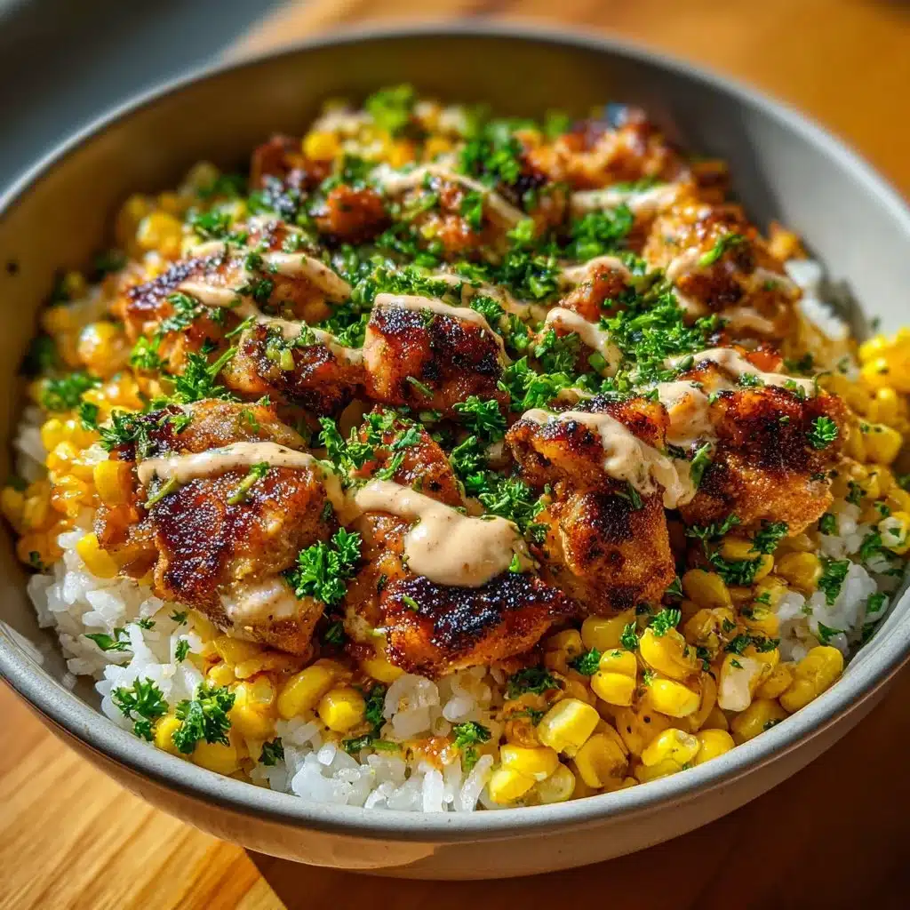 Street Corn Chicken Rice Bowl