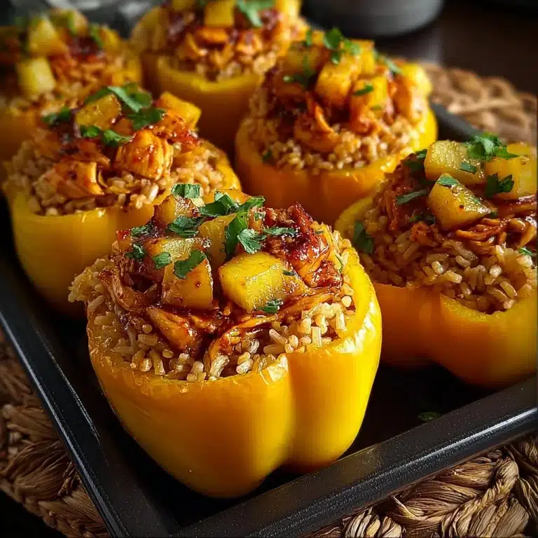 Teriyaki Pineapple Chicken and Rice Stuffed Peppers: A Sweet and Savory Meal