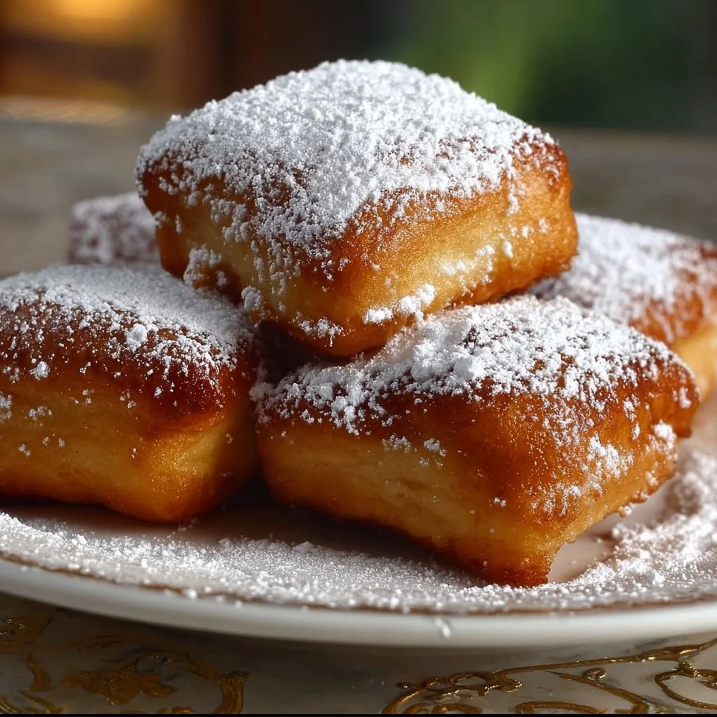 Vanilla French Beignets 3 Deliciously fluffy Vanilla French Beignets dusted with powdered sugar.