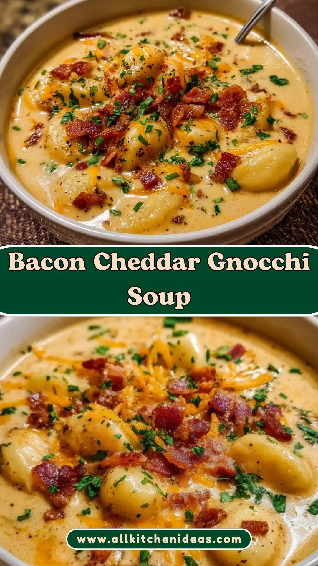 Bacon Cheddar Gnocchi Soup