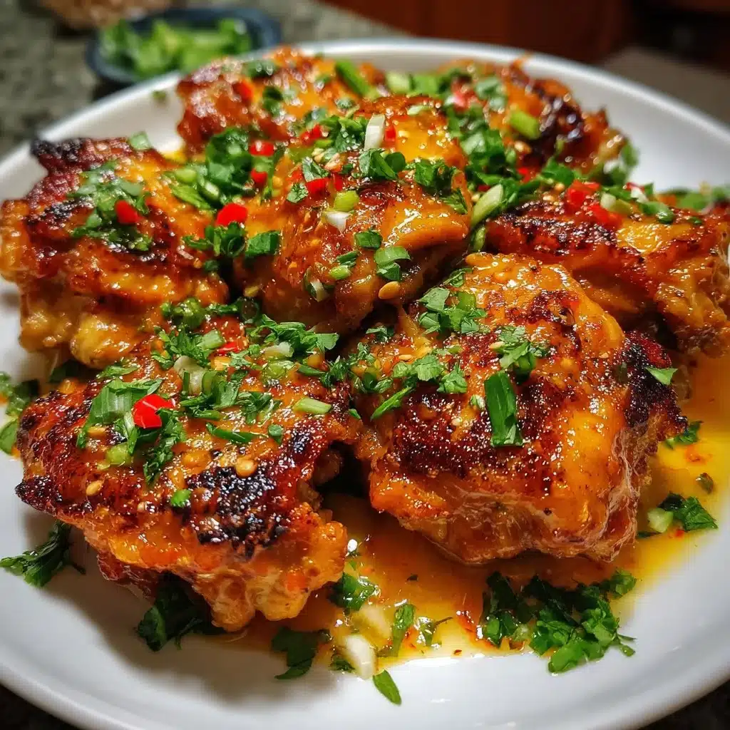 Bang Bang Chicken Thighs That Will Spice Up Your Dinner! 3 Spicy Bang Bang Chicken Thighs ready to serve for a delicious dinner