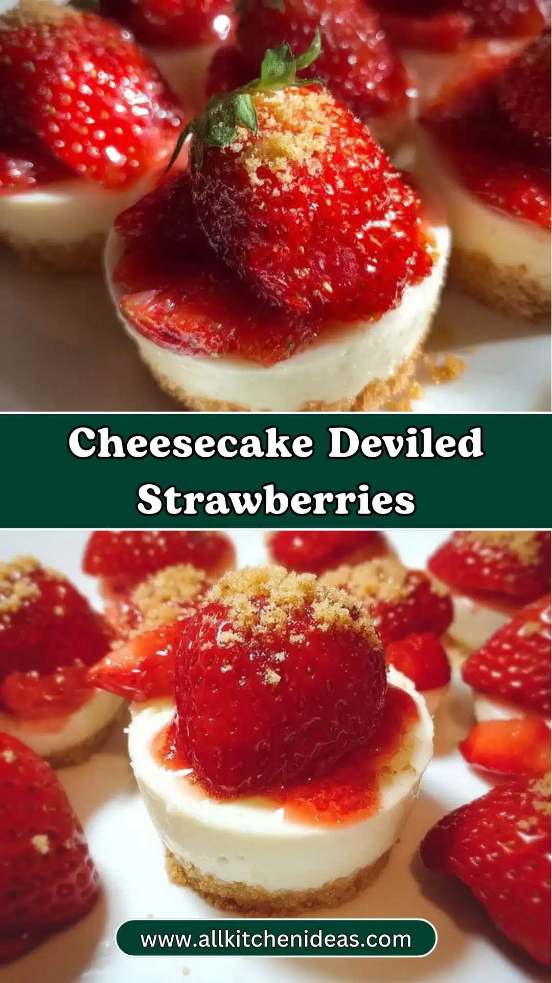 Cheesecake Deviled Strawberries 2 Cheesecake Deviled Strawberries