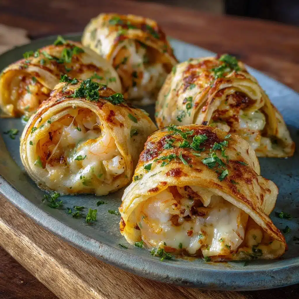 Cheesy seafood tortilla bombs filled with creamy seafood and spices.