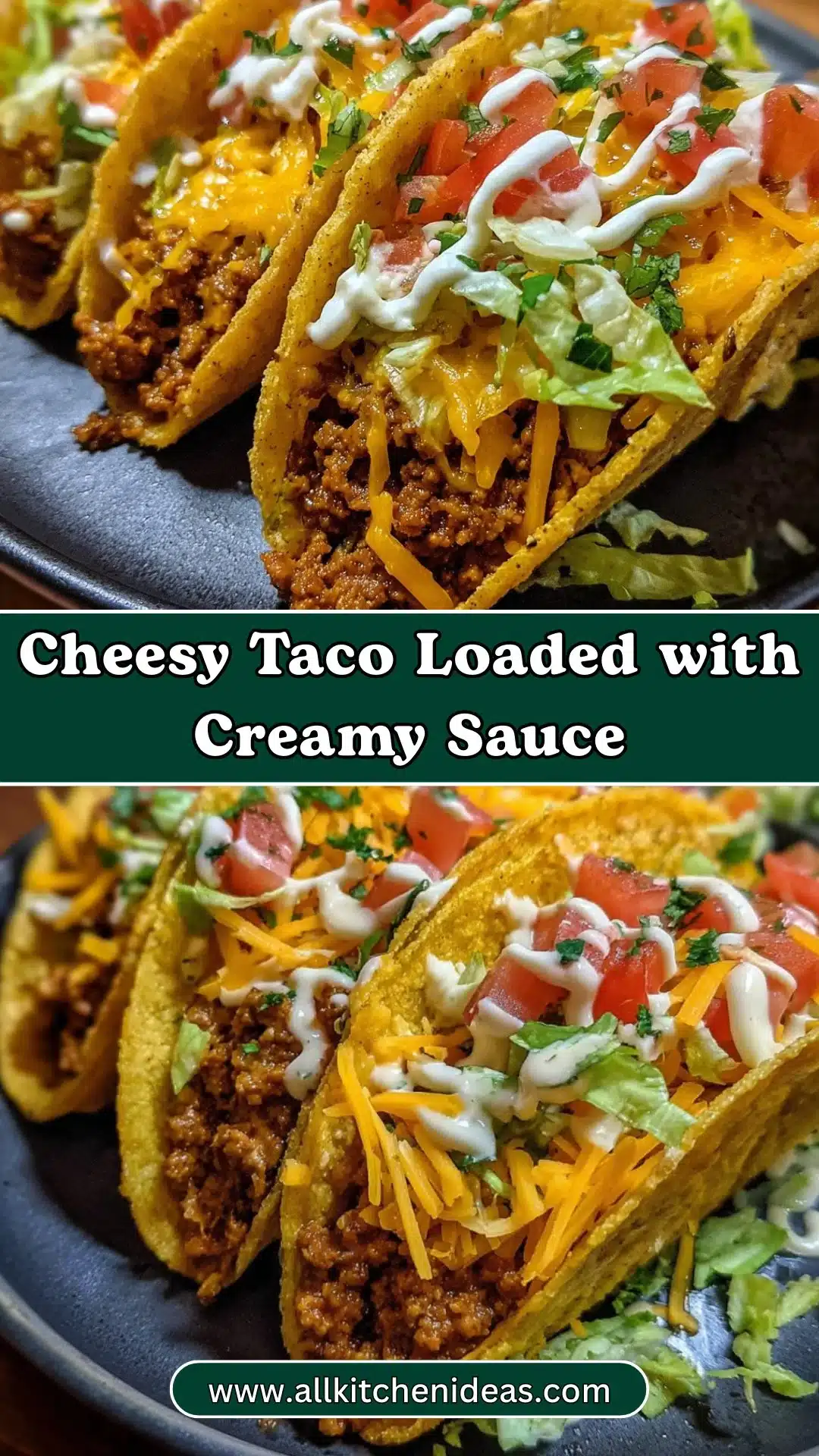 Cheesy Taco Loaded with Creamy Sauce