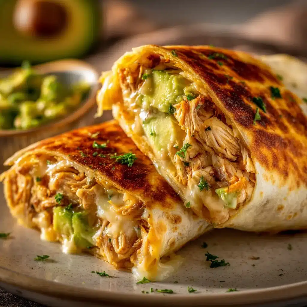 Delicious Chicken Avocado Ranch Burritos ready to serve