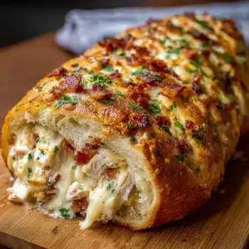 Chicken Bacon Ranch Stuffed Bread