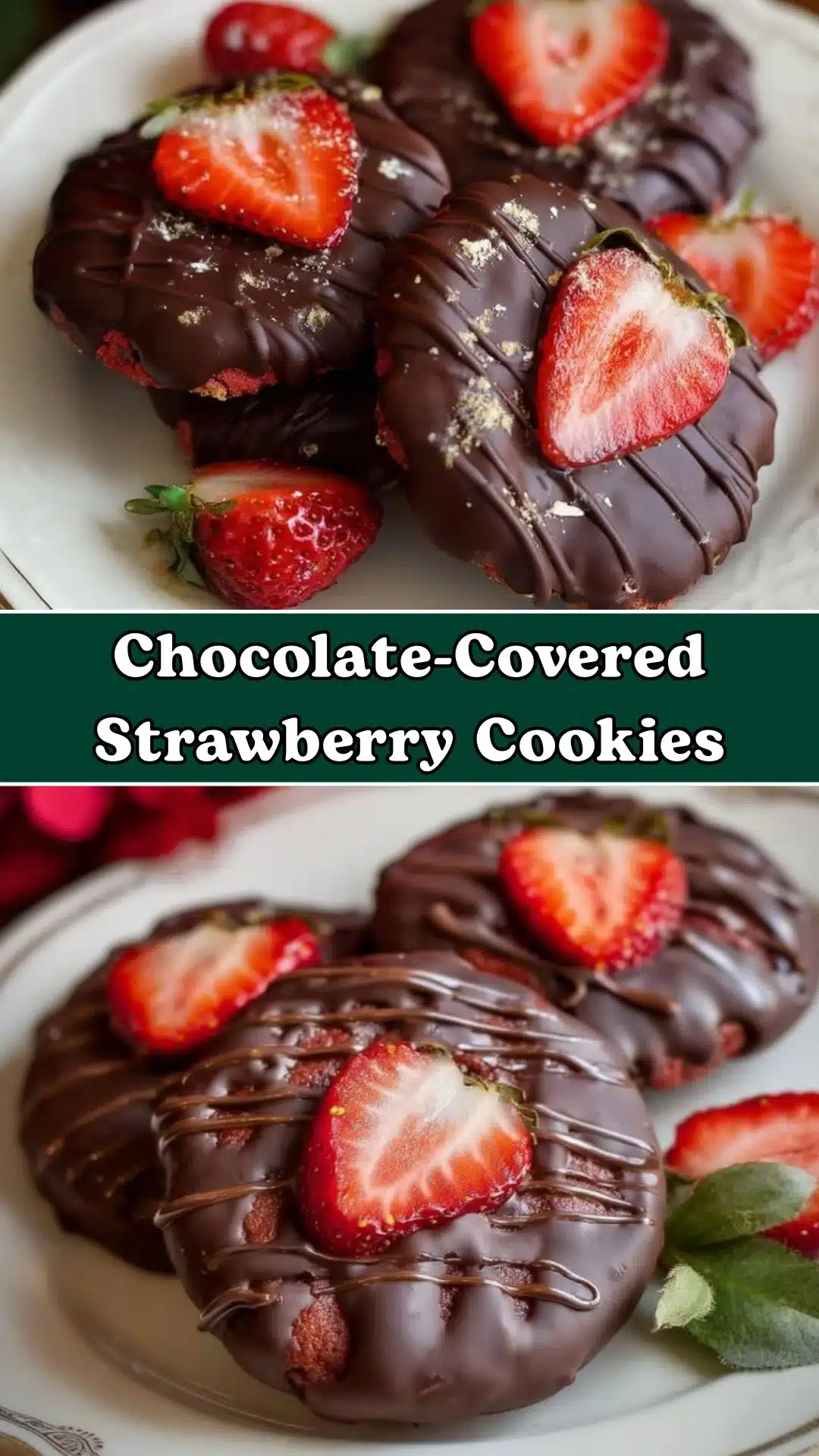 Chocolate-Covered Strawberry Cookies 2 Chocolate-Covered Strawberry Cookies
