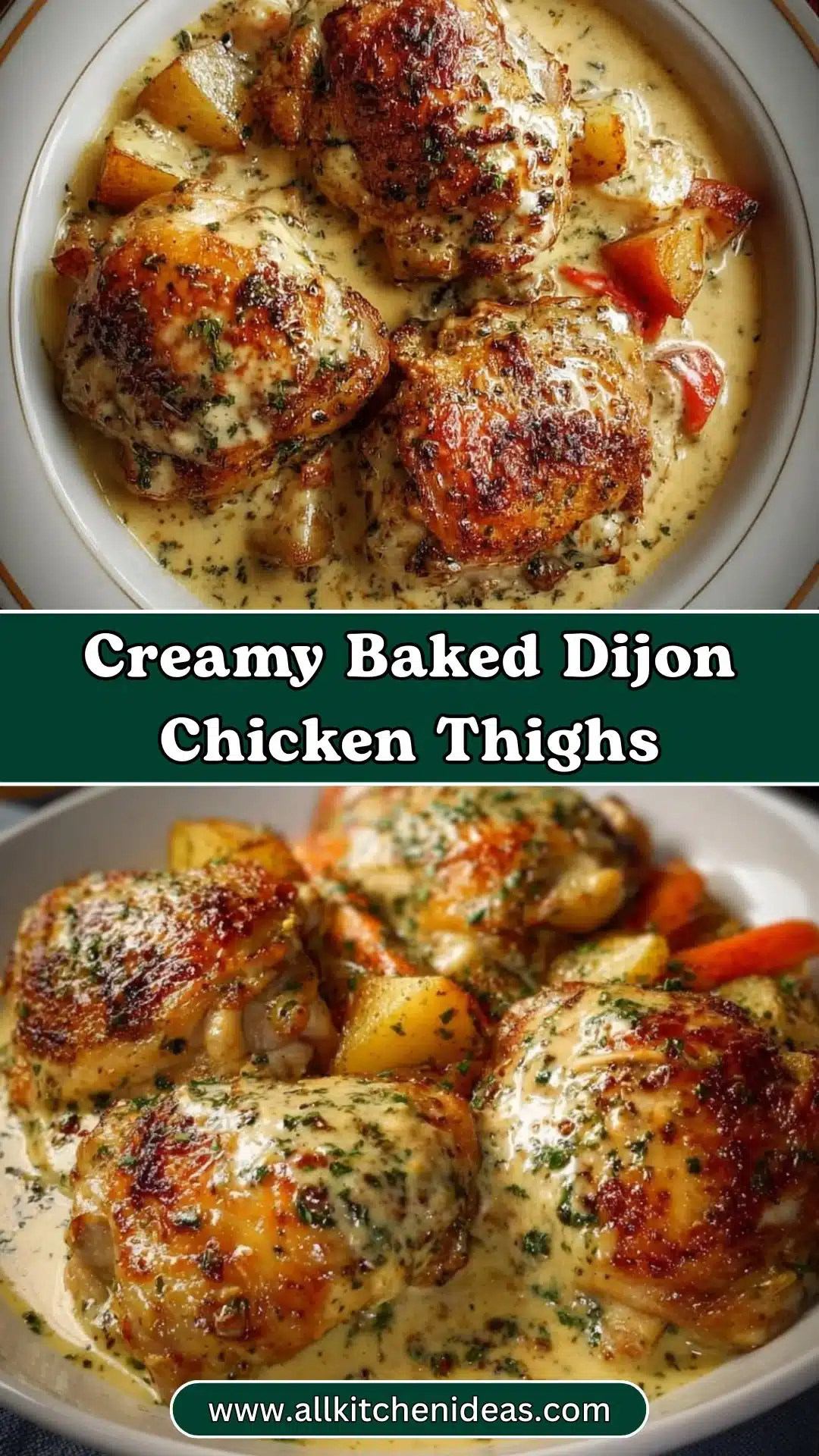 Creamy Baked Dijon Chicken Thighs