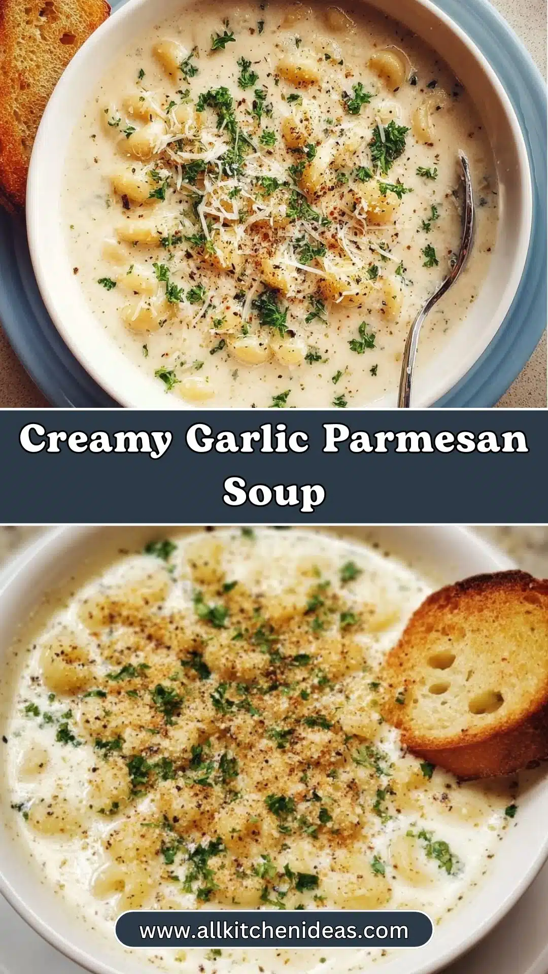 Creamy Garlic Parmesan Soup